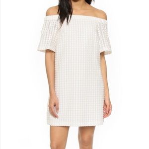Club Monaco size 2 off the shoulder dress, off white
